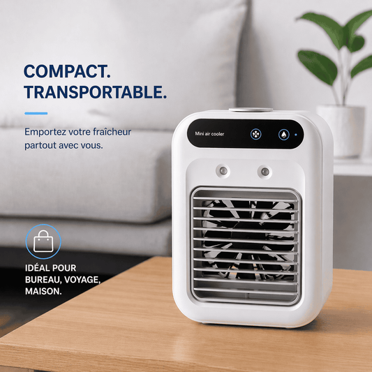 Mini climatiseur USB KØLD vue de face — design minimaliste