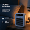 Mini climatiseur portable KØLD branché — utilisation bureau télétravail