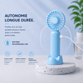 Mini ventilateur portable rechargeable KØLD allumé gros plan