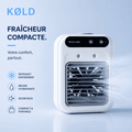 Kit rafraîchissement KØLD vue éclatée sur fond clair premium